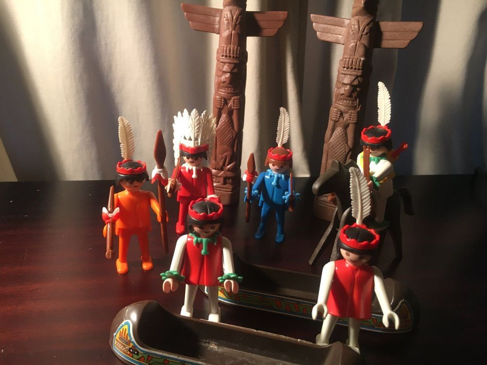 VINTAGE PLAYMOBIL – Lot Indien, Clown, Cirque, Hôpital, Voiture Rallye – Occasion