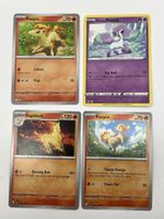 4 Pokemon Karten Ponyta Rapidash Set non Holo gemischt 