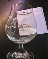 Coca-Cola Vintage Glas 0,3l mit Goldrand – Stielglas