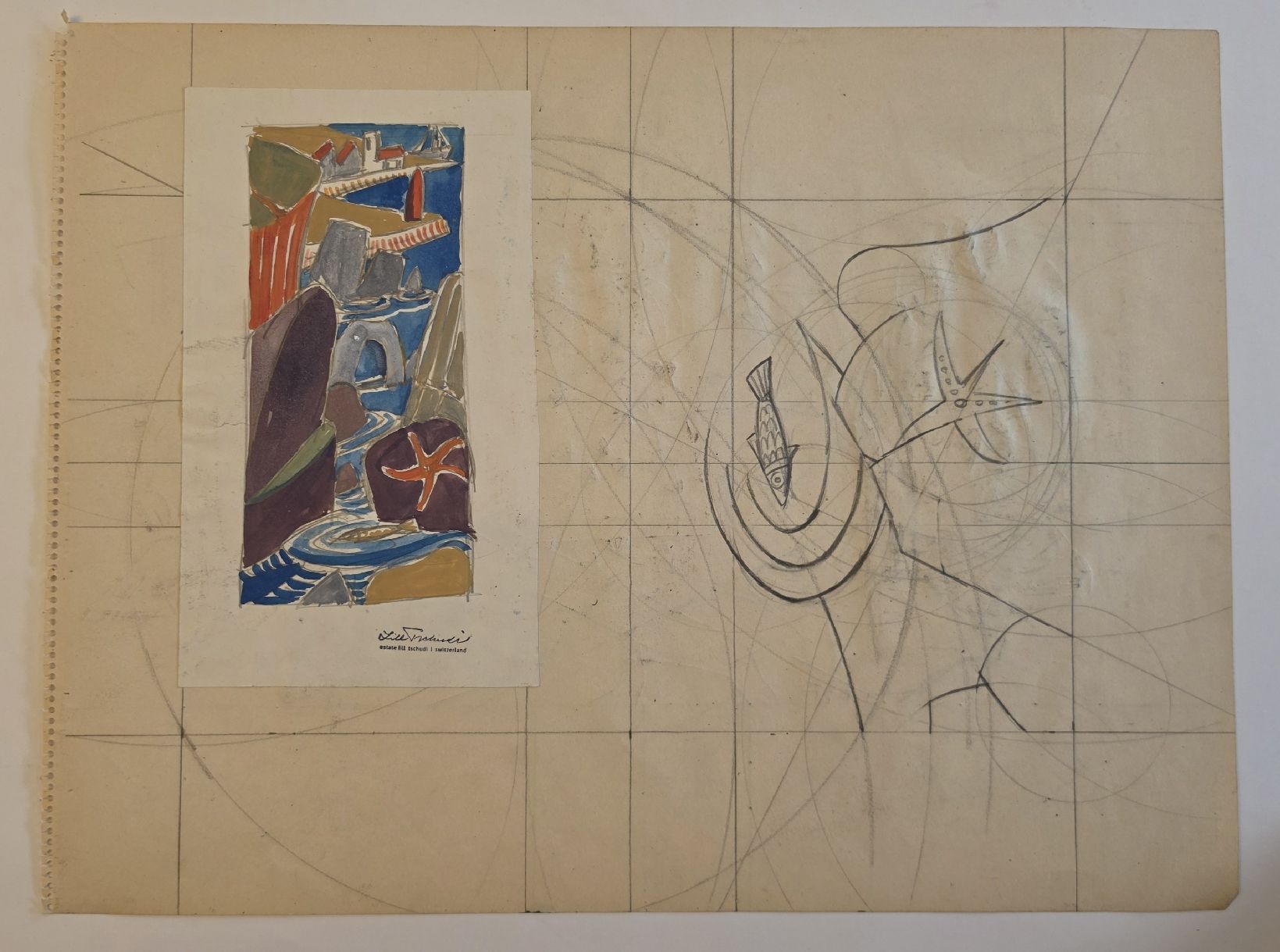 Gemälde: Lill Tschudi Original , gut dotiert, 45x34cm – Gebraucht aus Emmenbrücke von Kunstankaufverkauf 2