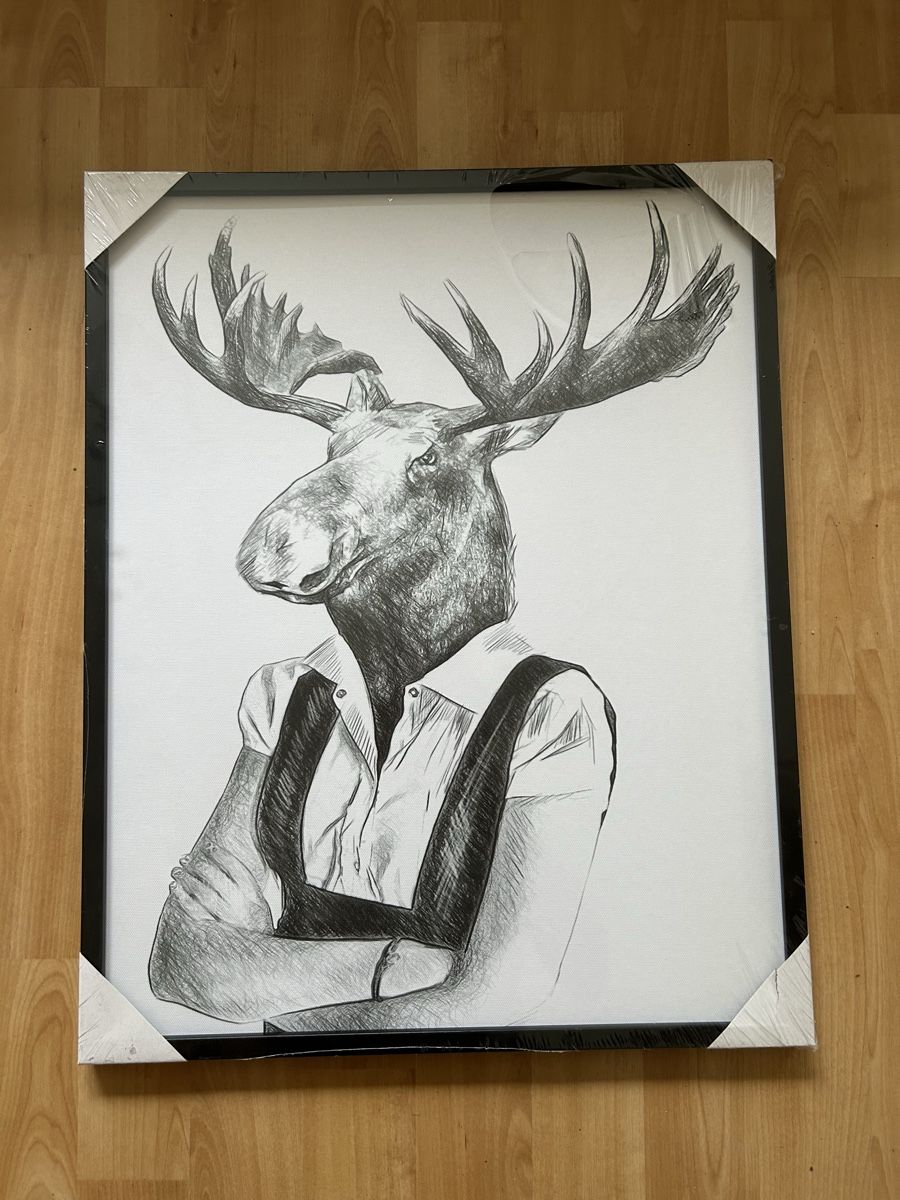 Foto & Immagini: Bild Rentier Elch neu 50x40 cm – Nuovo e nell'imballaggio originale da Hausen AG venduto da Feel_pink 1