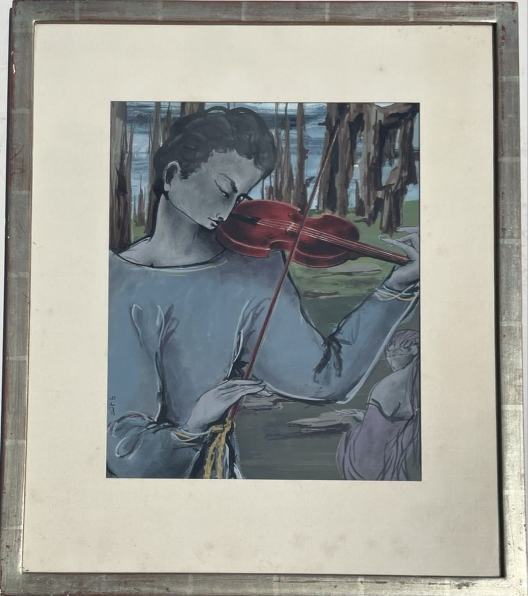Gemälde: Roger BOHNENBLUST (1929-1979) | La violoniste – Gebraucht aus Gampelen von Outbid