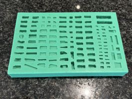 Gips-Form H0 für Modellbau, Silikon grün