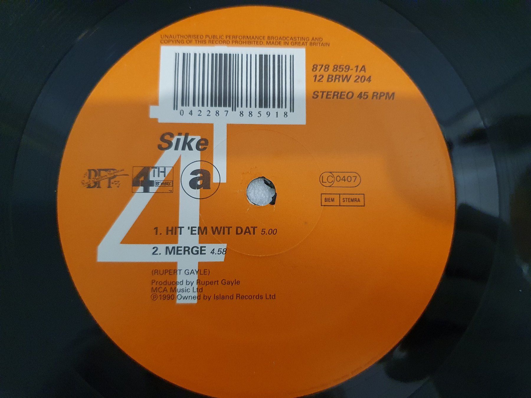 Schallplatten: Sike – Hit 'em Wit Dat (Techno, Deep House) – Gebraucht aus Uster von Vinyl-Leidenschaft 4