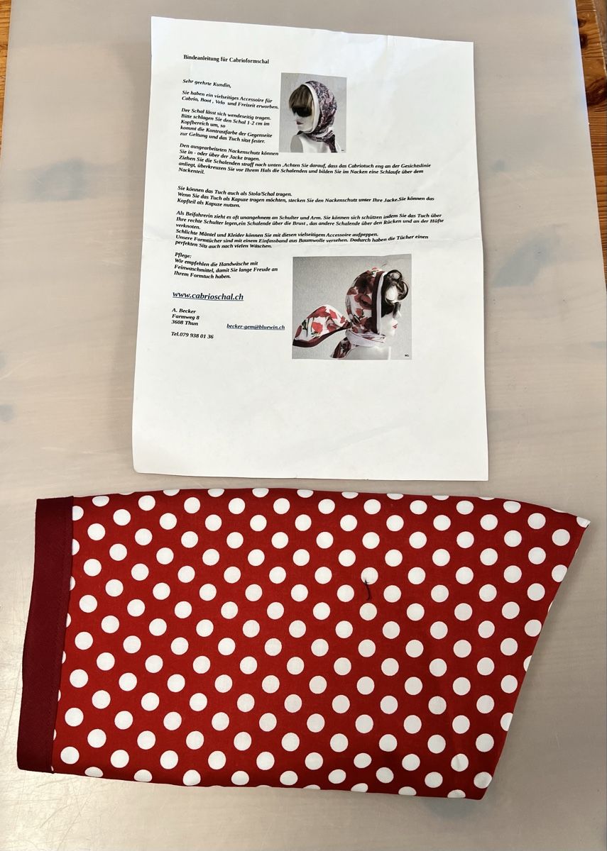 Foulards & écharpes: Cabrioschal Oldtimer Cabrionet Speedster etc – Neuf (Voir description) à Sevelen par Ritiplampi