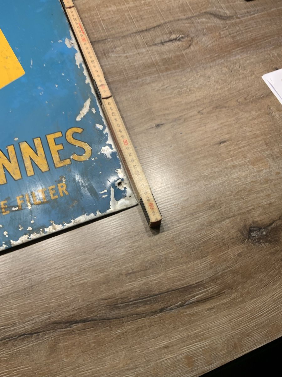 Insegne: Altes Blechschild Parisiennes Burrus – Usato da Willisau venduto da Minali 5