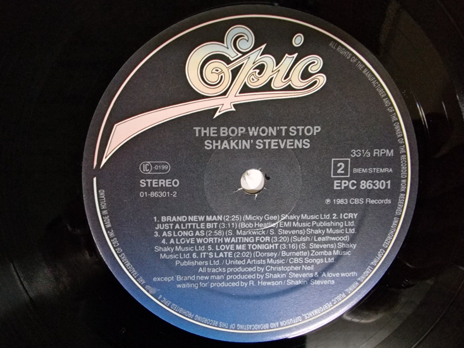 Schallplatten: Shakin' Stevens LP – The Bop Won't Stop – Gebraucht aus Root von atelier22 2