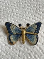 Vintage Schmetterlingsbrosche & Petit Point Gobelin Austria