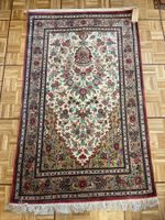 Ghom Seiden Teppich 105x167cm handgeknüpft Iran guter Zus...