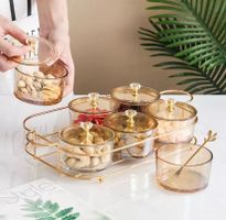 Nordic Luxus Glas Geschirr GOLD 6 Teilig