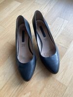 Schwarze Leder Pumps mit Absatz Gr. 40 Top Zustand!