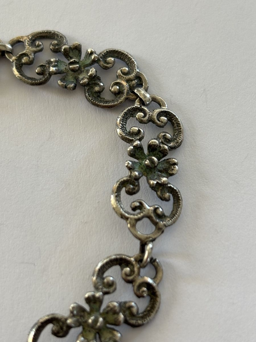 Bracciali & Braccialetti: Armband Blumenmuster Silber 835 alt verziert – Usato da Langnau am Albis venduto da flusspflege 1