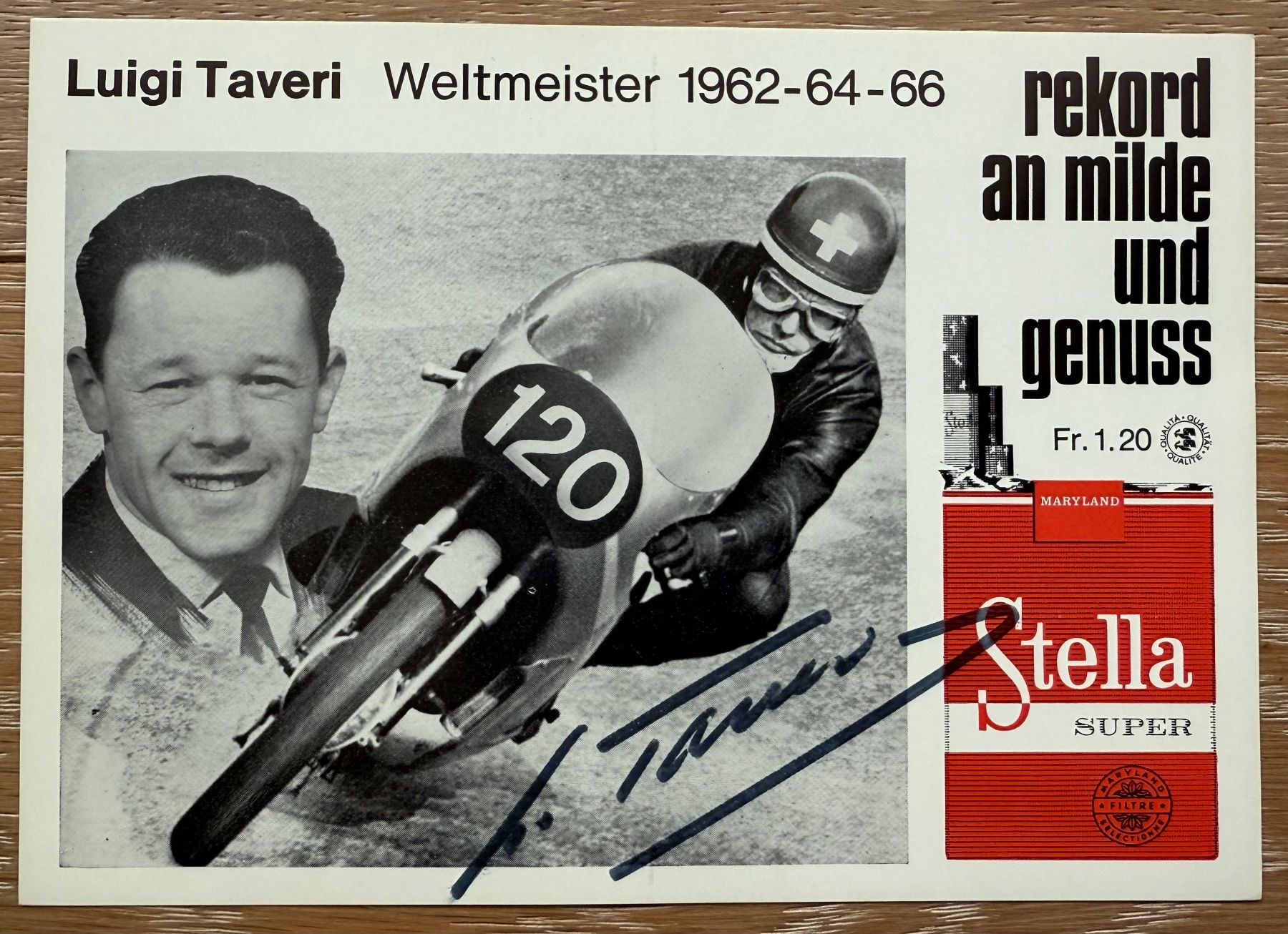 Autografi: Autogrammkarte Luigi Taveri – Nuovo (secondo la descrizione) da Winterthur venduto da katalunk