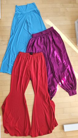 3 Paar Hosen für Bauchtanz / Gymnastik, Grösse S