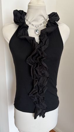 Neckholder Top Volants S M 36 38 Racerback Rü