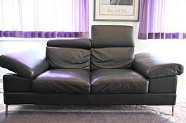 2-er und 3-er Sofa, Leder
