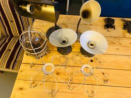 Vintage Lampen Konvolut, Industrie Design, Rarität!