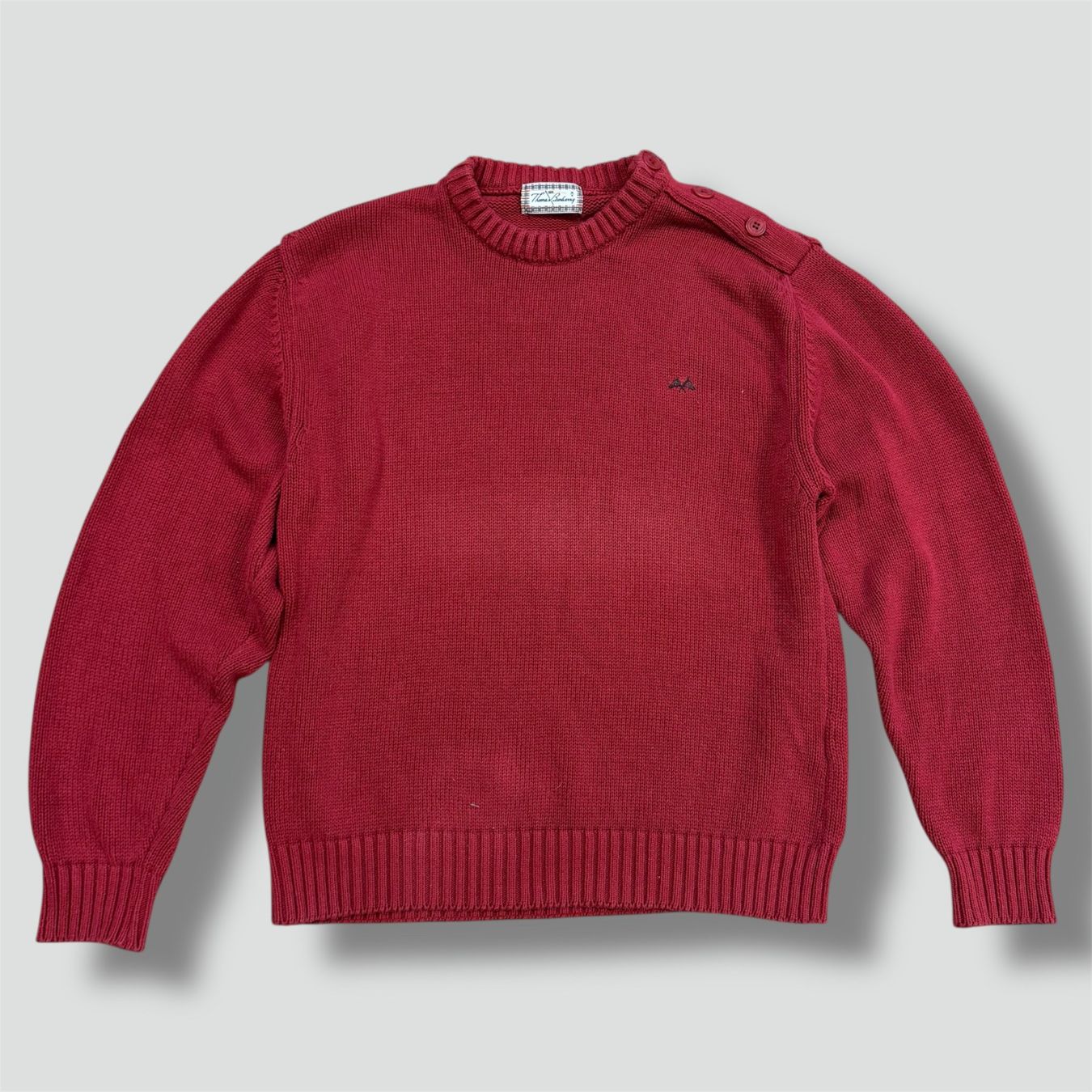 Burberry Maglioni & Felpe: Thomas Burberry vintage red knitted sweatshirt pull 90s – Nuovo (secondo la descrizione) da St. Gallen venduto da sourced_limited