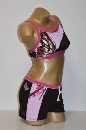 Arena Damen Bikini Badekleid Badeanzug/pink,braun/Gr.38:Neu