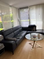 Elegante, gut erhaltene Ledercouch, dunkelblau, Top Zustand!
