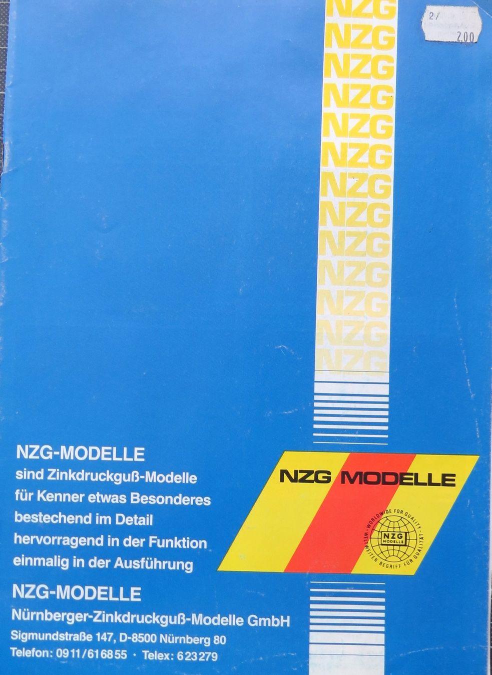 Modellautos: NZG Modellautokatalog von 1990 – Gebraucht aus Ettingen von campione_1 1