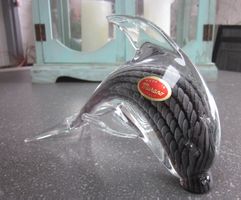 Glasfigur Delphin, Fisch, Murano Italien