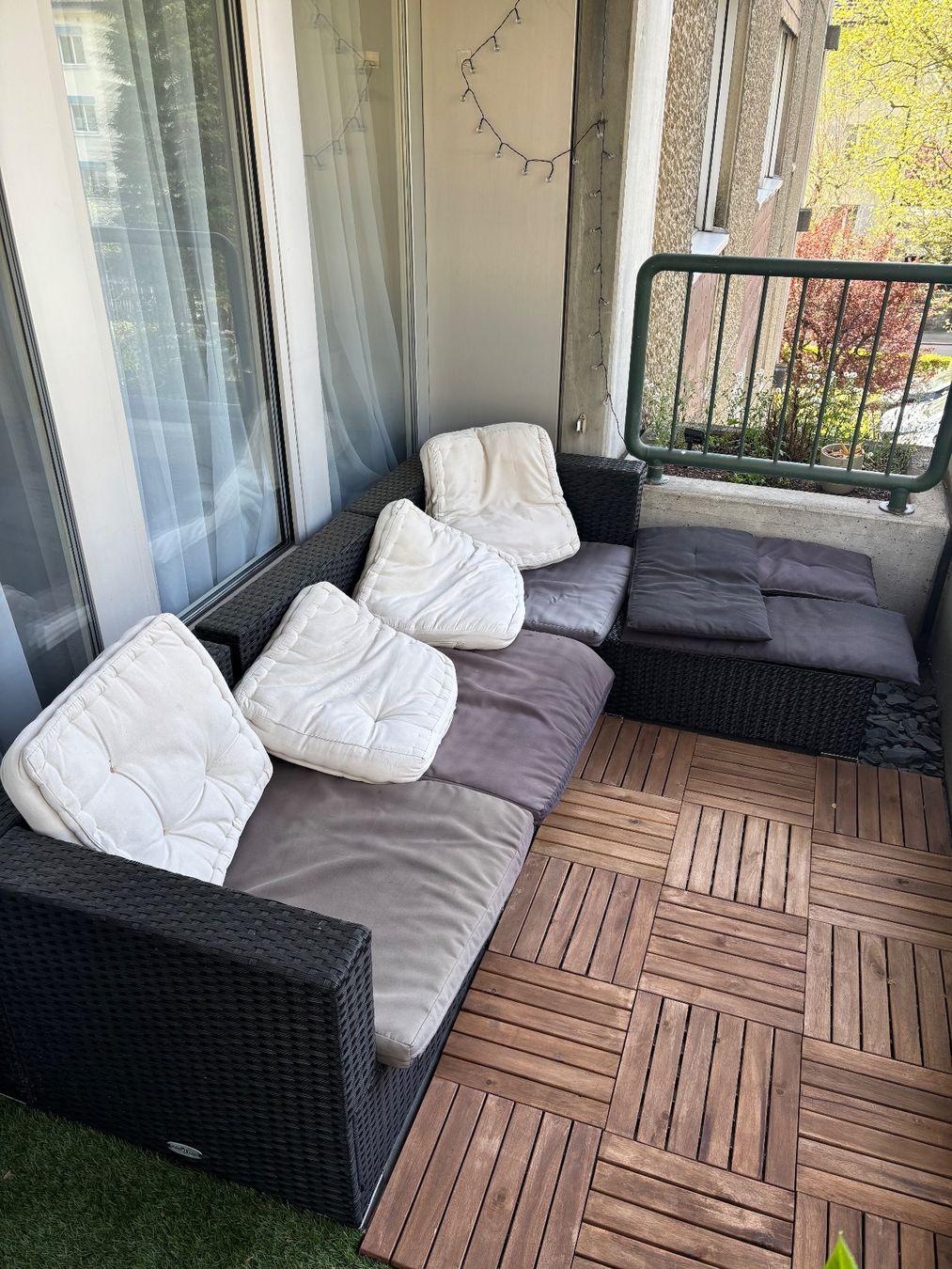 Divani: Balkon oder Garten Sitzgruppe Schwarz inkl. Tisch – Usato da Kriens venduto da aus_yq6c 1
