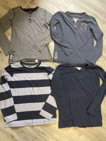 4 Langarmshirts Jungen verschiedene Farben Gr.158/164