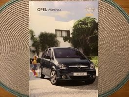 Opel Meriva Verkaufsprospekt 36 Seiten August 2006