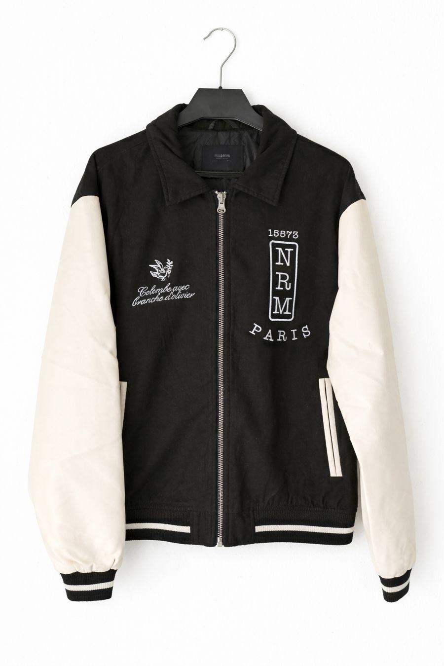 Pull&Bear Vestes: Veste bomber Pull&Bear Paris - Style universitaire taille L – D'occasion à Genève par MariaS2