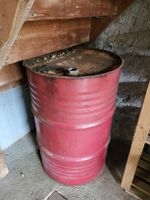 Metallfass rot 200  gebraucht mit Gebrauchsspuren