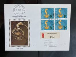 Schweiz 1982 R-FDC Pro Patria 80 Hotel Krone Winterthur