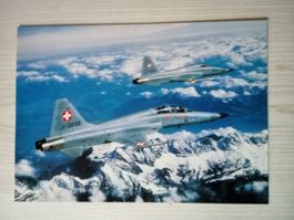 Flugzeug Schweiz Maxikarte 30x21 cm Tiger
