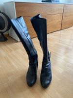 Elegante Lederstiefel, schwarz, Gr. 38, Top Zustand!