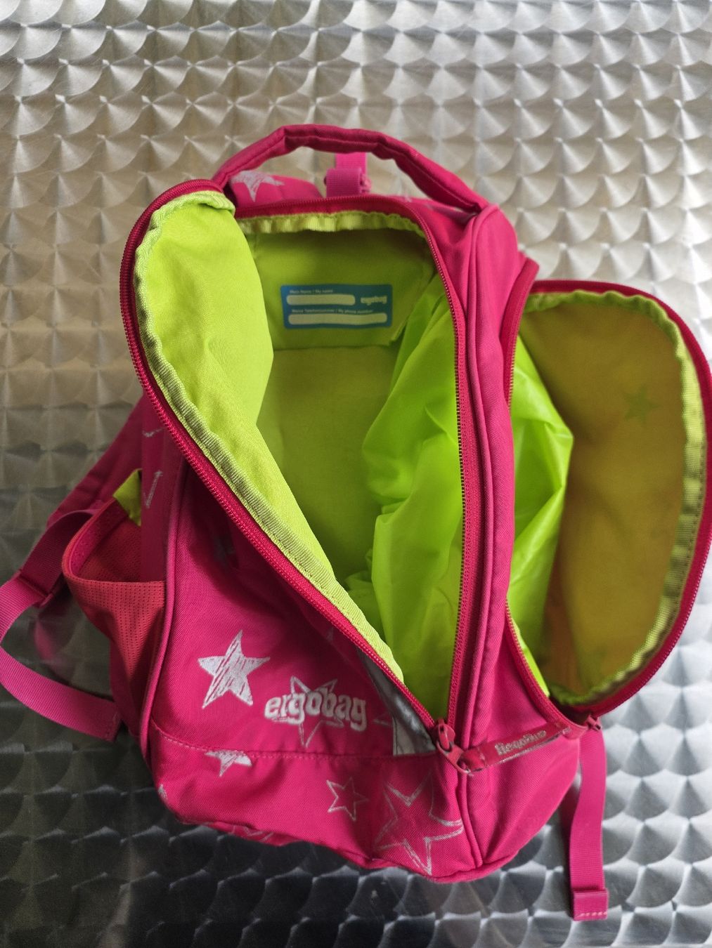 Ergobag Kindertaschen: Ergobag Sport Rucksack Pink, silber Sterne mit Pferd – Gebraucht aus Rotkreuz von bless02 2