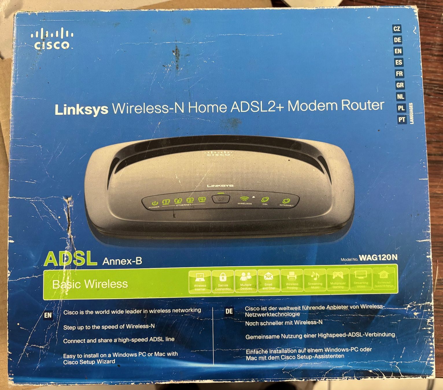 Modem & Router: Linksys Wireless-N Home ADSL2+ Modem Router – Nuovo e nell'imballaggio originale da Ipsach venduto da Merlux