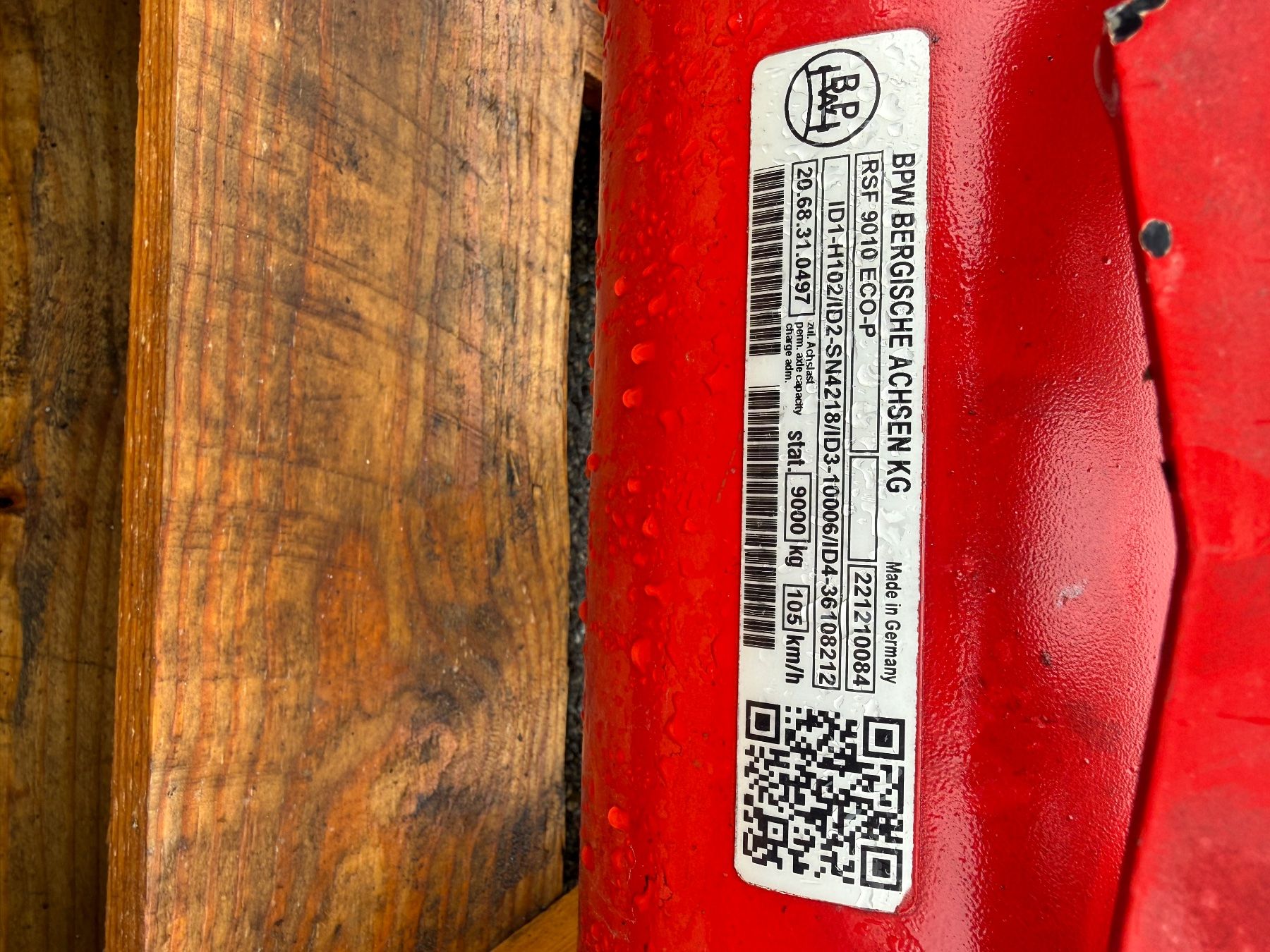 Tutti i ricambio: 9t Achse BPW mit ABS – Usato da Vorderthal venduto da M-TRONIC 1