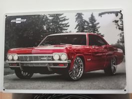 Blechschild-CHEVROLET IMPALA SS-ROT