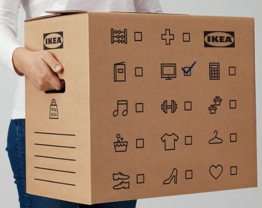 Ikea Cartoni: Karton | Umzugskartons | 50x31x40 cm – Usato da Bern venduto da most_beautiful_day 2