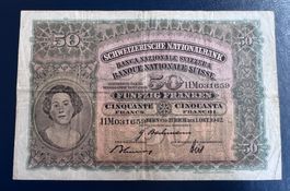 50 Franken 1942 11M031659 Holzfäller