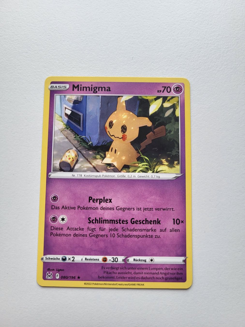 Pokémon Sammelbilder & Trading cards: Mimikyu (Lost Origin 080/196) – Gebraucht aus Erlenbach ZH von ram_mjn5