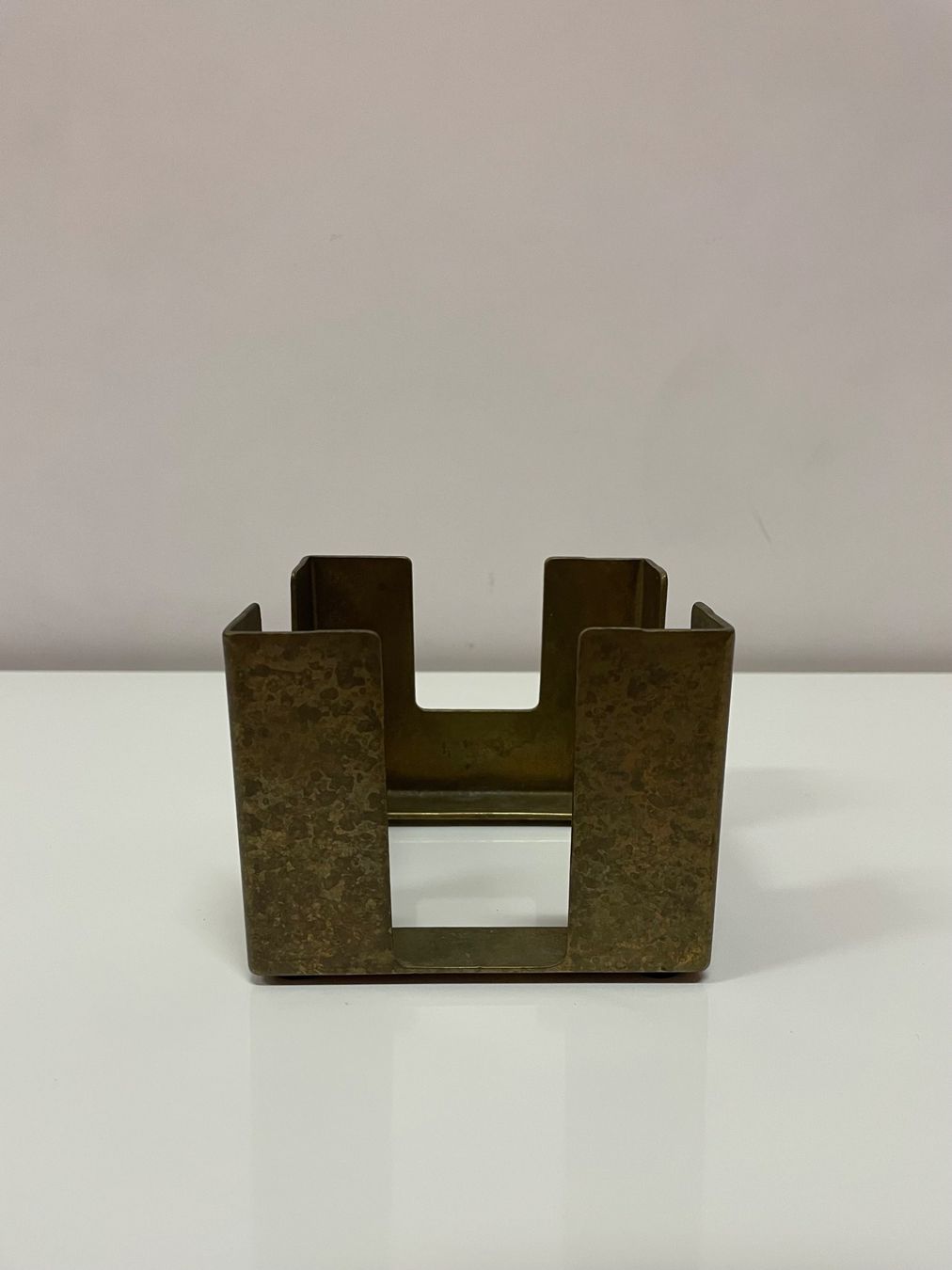 Fixations: Vintage Messing Zettelbox Notizzettelhalter mit Patina – D'occasion à Zürich par Vintagewiesel 5
