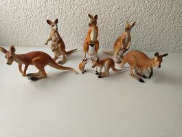 Schleich Kängeru Familie Wild Life Zoo Australien Set Herde