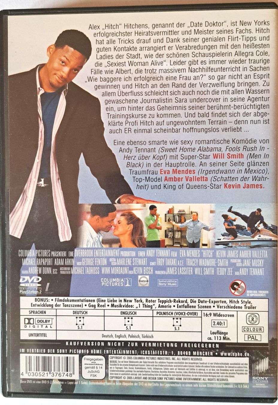 Tutti i DVDs: Hitch - Der Date Doktor – Usato da Tenniken venduto da mik_6mxg 5
