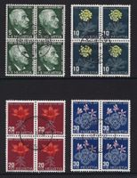 Pro Juventute 1947 4er-Block ⊞ Satz gest.ʘ J121-J124 Kat. 80