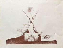 RUEDI BAUMANN LITHOGRAPHIE KÜNSTLERPROBE