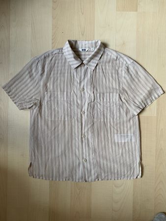 UNIQLO U Striped Short Sleeve Summer Cotton Shirt - Size S