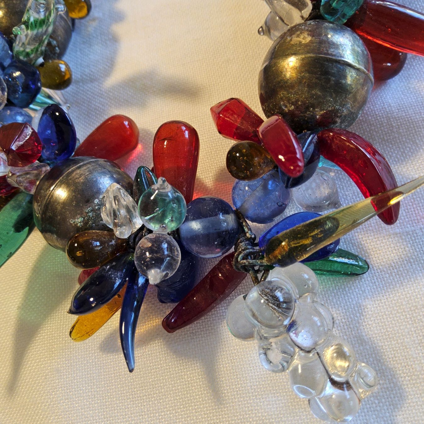 Catenine: Rare antike Glas Kette Collier ca 1940 – Usato da Zürich venduto da helsan 2