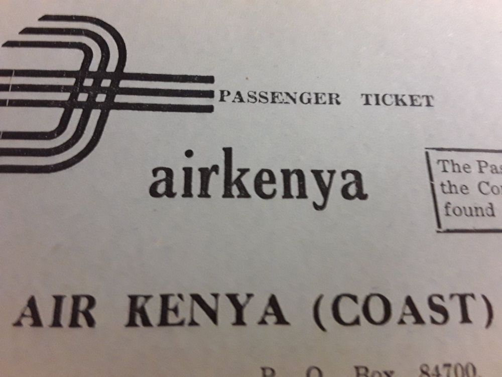 AIR KENYA _ EAST AFRICAN _ Tickets 1975 Kaufen auf Ricardo