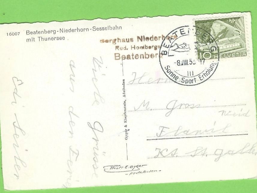 Cartes postales: Beatenberg-Niederhorn-Sesselbahn – D'occasion à Zürich par t24_de 1